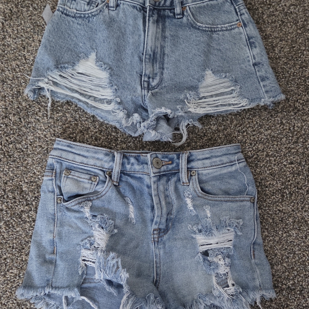 Distressed Denim Women Shorts
